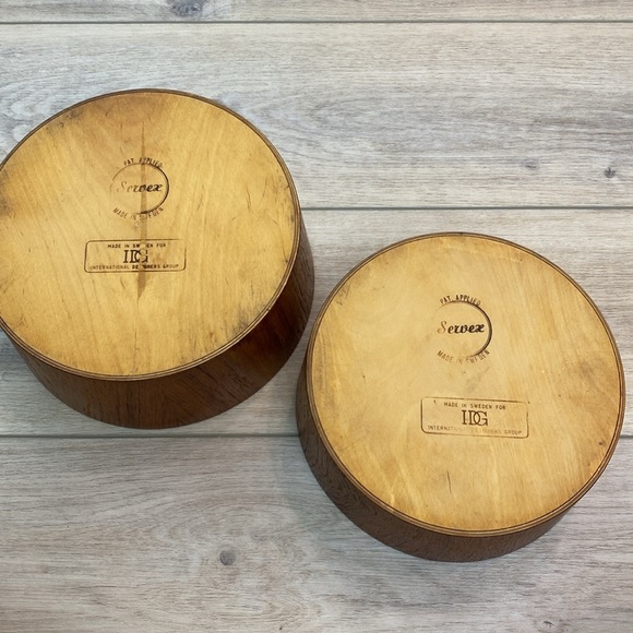 Rare‎ Swedish Teak Thin Wall Bowls MCM - Picture 4 of 10